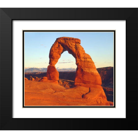 USA, Utah, Arches NP Delicate Arch at sunset Black Modern Wood Framed Art Print with Double Matting by Talbot Frank, Christopher