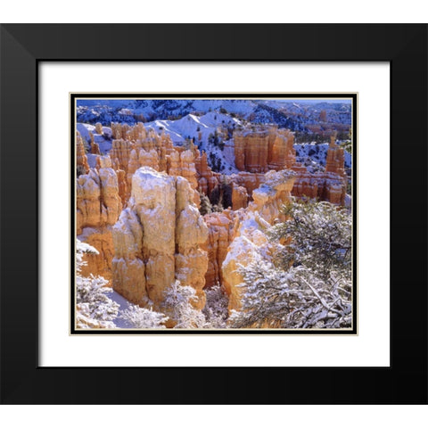 Utah, Bryce Canyon NP in Winter Black Modern Wood Framed Art Print with Double Matting by Talbot Frank, Christopher