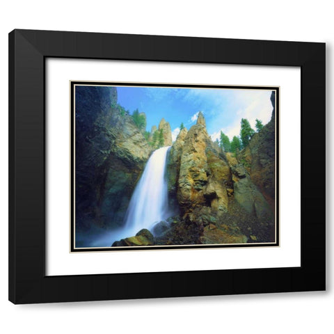 UT, Bryce Canyon Waterfall carving the sandstone Black Modern Wood Framed Art Print with Double Matting by Talbot Frank, Christopher