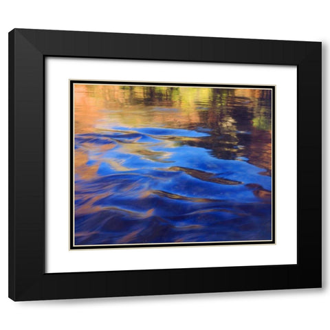 Utah, Zion NP Abstract view of the Virgin River Black Modern Wood Framed Art Print with Double Matting by Talbot Frank, Christopher