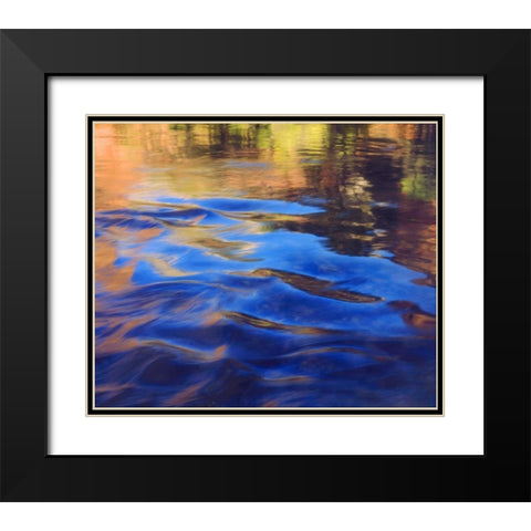 Utah, Zion NP Abstract view of the Virgin River Black Modern Wood Framed Art Print with Double Matting by Talbot Frank, Christopher