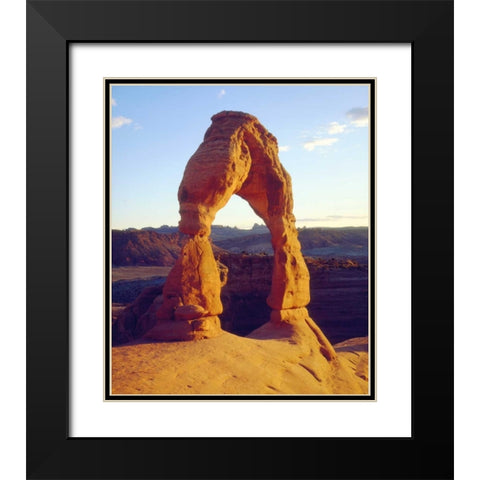 USA, Utah Arches NP Delicate Arch at sunset Black Modern Wood Framed Art Print with Double Matting by Talbot Frank, Christopher