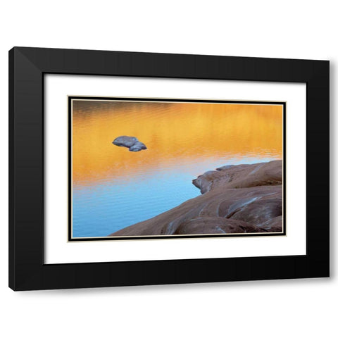USA, Utah Reflection in Lake Powell Black Modern Wood Framed Art Print with Double Matting by Paulson, Don