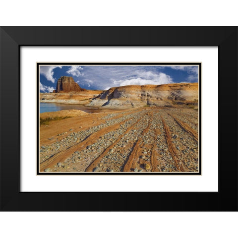 Utah, Glen Canyon Pattern in sandstone formation Black Modern Wood Framed Art Print with Double Matting by Paulson, Don