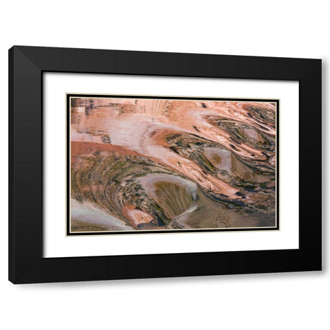 Utah, Glen Canyon Reflection in Lake Powell Black Modern Wood Framed Art Print with Double Matting by Paulson, Don