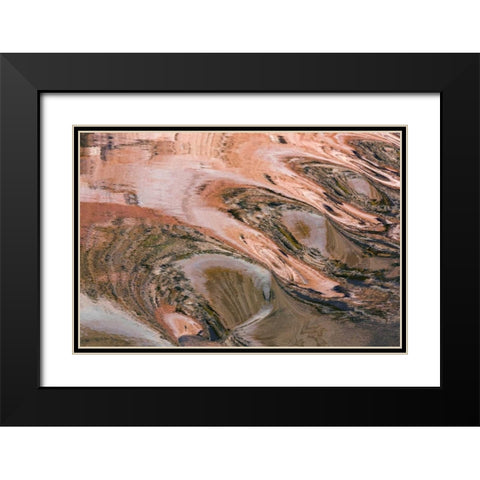 Utah, Glen Canyon Reflection in Lake Powell Black Modern Wood Framed Art Print with Double Matting by Paulson, Don