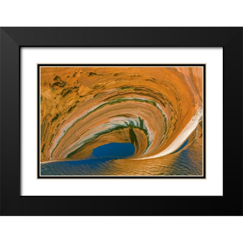 Utah, Glen Canyon Reflection in Lake Powell Black Modern Wood Framed Art Print with Double Matting by Paulson, Don