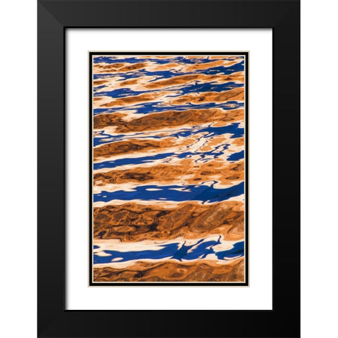 Utah, Glen Canyon Reflection in Lake Powell Black Modern Wood Framed Art Print with Double Matting by Paulson, Don