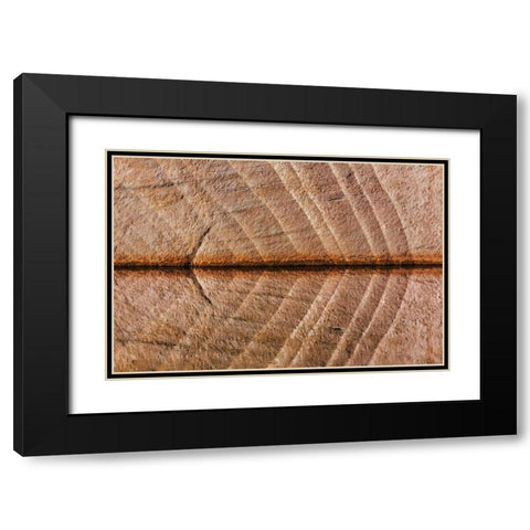 Utah, Glen Canyon Abstract reflection sandstone Black Modern Wood Framed Art Print with Double Matting by Paulson, Don
