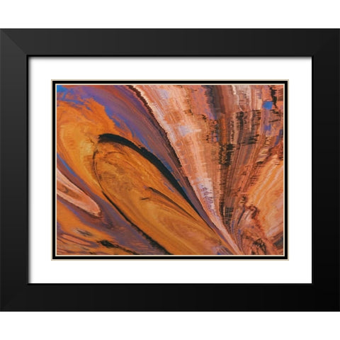 Utah, Glen Canyon Reflection in Lake Powell Black Modern Wood Framed Art Print with Double Matting by Paulson, Don