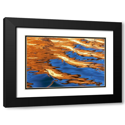 Utah, Glen Canyon Reflection in Lake Powell Black Modern Wood Framed Art Print with Double Matting by Paulson, Don