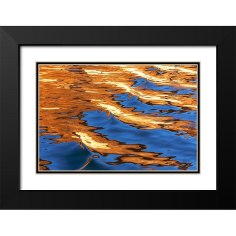 Utah, Glen Canyon Reflection in Lake Powell Black Modern Wood Framed Art Print with Double Matting by Paulson, Don