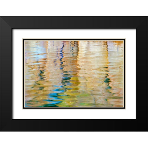 Utah, Glen Canyon Reflection in Lake Powell Black Modern Wood Framed Art Print with Double Matting by Paulson, Don