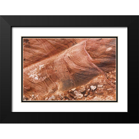 UT, Glen Canyon Patterns in rock formation Black Modern Wood Framed Art Print with Double Matting by Paulson, Don