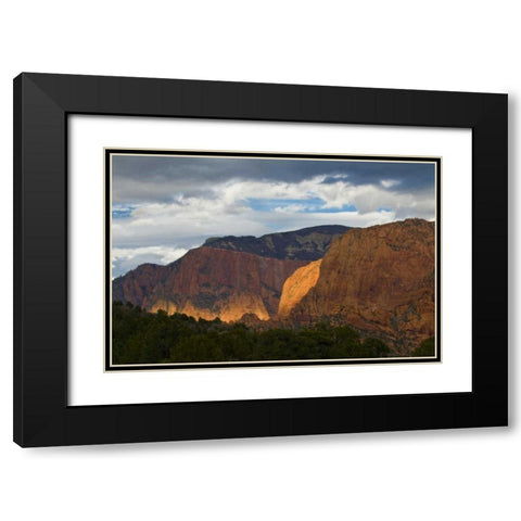 USA, Utah, Zion NP Late light on Kolob Canyon Black Modern Wood Framed Art Print with Double Matting by Rotenberg, Nancy