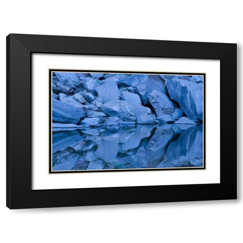 UT, Zion NP Reflection in Upper Emerald Pool Black Modern Wood Framed Art Print with Double Matting by Bush, Marie