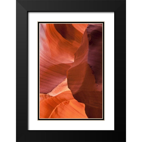 AZ, Sandstone formation in Antelope Canyon Black Modern Wood Framed Art Print with Double Matting by Rotenberg, Nancy