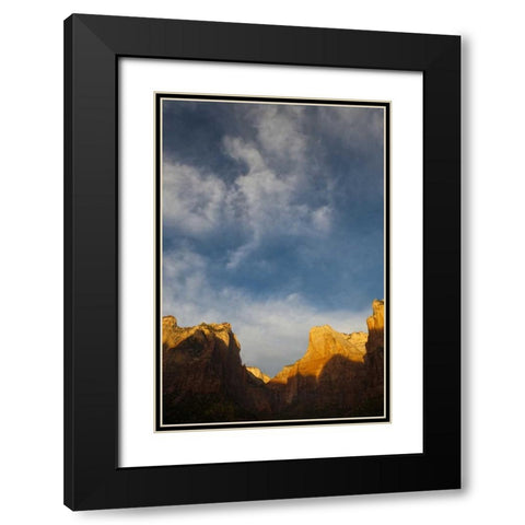 USA, Utah, Zion NP Late light at Kolob Canyon Black Modern Wood Framed Art Print with Double Matting by Rotenberg, Nancy