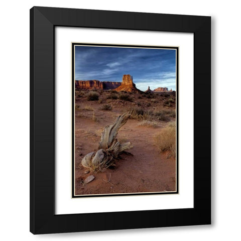 Utah, Monument Valley Eroded rock formations Black Modern Wood Framed Art Print with Double Matting by OBrien, Jay