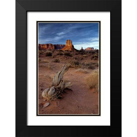 Utah, Monument Valley Eroded rock formations Black Modern Wood Framed Art Print with Double Matting by OBrien, Jay
