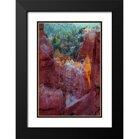 USA, Utah, Bryce Canyon NP Close-up of hoodoos Black Modern Wood Framed Art Print with Double Matting by OBrien, Jay