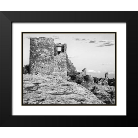 USA, Utah Ruins of Hovenweep National Monument Black Modern Wood Framed Art Print with Double Matting by Flaherty, Dennis