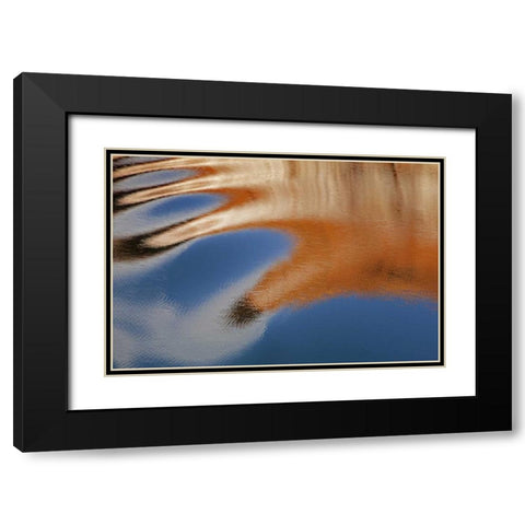 Utah, Glen Canyon NRA Boat wake patterns Black Modern Wood Framed Art Print with Double Matting by Paulson, Don