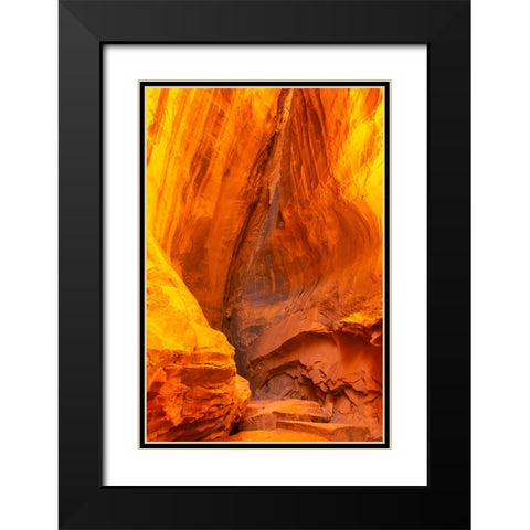 USA- Utah- Grand Staircase Escalante National Monument. Escalante River Basin rock formation. Black Modern Wood Framed Art Print with Double Matting by Jaynes Gallery