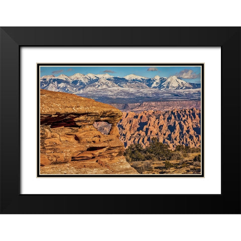 Fang Arch-Dead Horse Point-Canyonlands National Park-Utah Black Modern Wood Framed Art Print with Double Matting by Ford, John