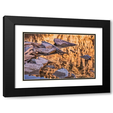 Pool-Colorado River-Moab-Utah Black Modern Wood Framed Art Print with Double Matting by Ford, John