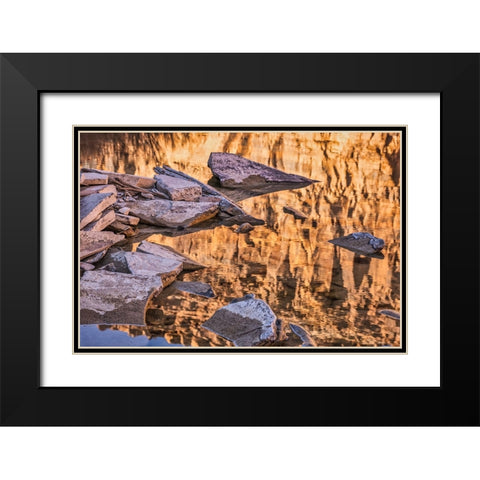 Pool-Colorado River-Moab-Utah Black Modern Wood Framed Art Print with Double Matting by Ford, John