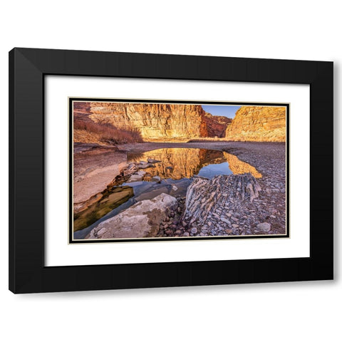 Pool-Colorado River-Moab-Utah Black Modern Wood Framed Art Print with Double Matting by Ford, John