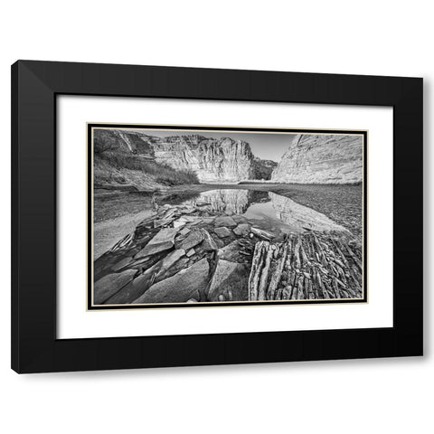 Pool-Colorado River-Moab-Utah Black Modern Wood Framed Art Print with Double Matting by Ford, John
