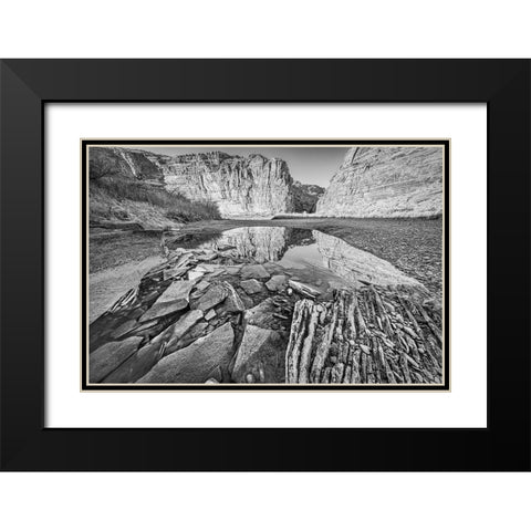 Pool-Colorado River-Moab-Utah Black Modern Wood Framed Art Print with Double Matting by Ford, John