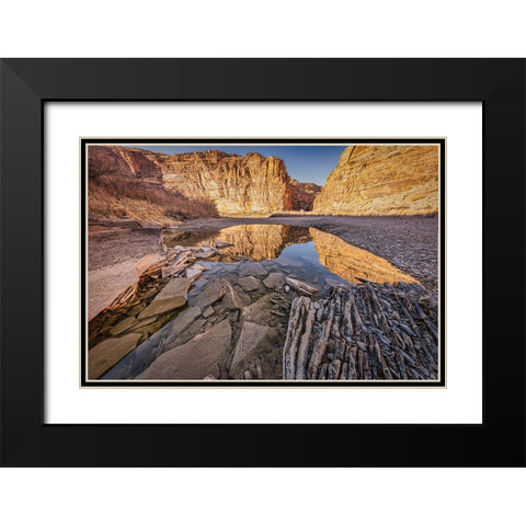 Pool-Colorado River-Moab-Utah Black Modern Wood Framed Art Print with Double Matting by Ford, John