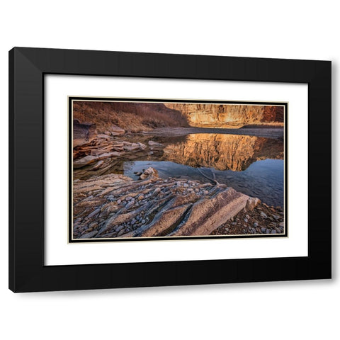 Pool-Colorado River-Moab-Utah Black Modern Wood Framed Art Print with Double Matting by Ford, John