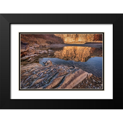 Pool-Colorado River-Moab-Utah Black Modern Wood Framed Art Print with Double Matting by Ford, John