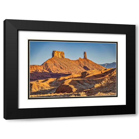 USA-Utah-Moab-Parriott Mesa Black Modern Wood Framed Art Print with Double Matting by Ford, John