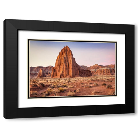 Temple of the Sun-Capitol Reef-Utah Black Modern Wood Framed Art Print with Double Matting by Ford, John