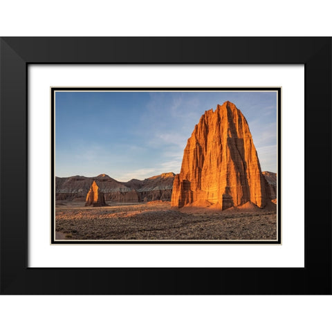 Temple of the Sun-Capitol Reef-Utah Black Modern Wood Framed Art Print with Double Matting by Ford, John