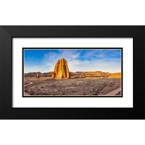 Temple of the Sun-Capitol Reef-Utah Black Modern Wood Framed Art Print with Double Matting by Ford, John