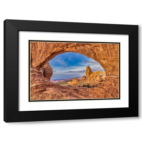 Double Arch-Arches National Park-Utah Black Modern Wood Framed Art Print with Double Matting by Ford, John
