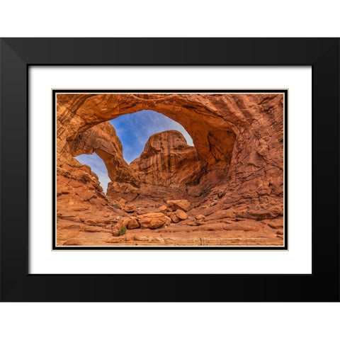 Double Arch-Arches National Park-Utah Black Modern Wood Framed Art Print with Double Matting by Ford, John