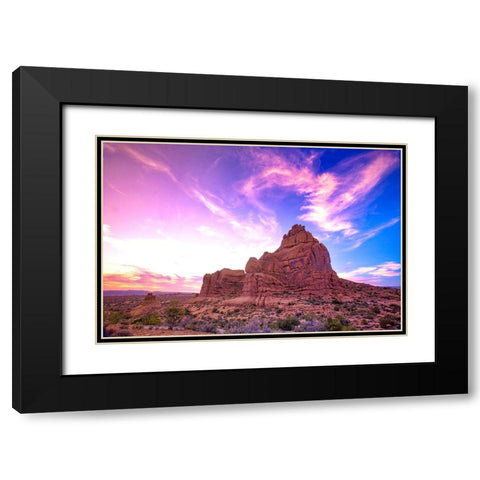 Arches National Park evening light-USA-Utah Black Modern Wood Framed Art Print with Double Matting by Eggers, Terry