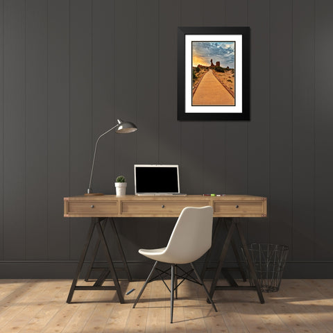 Arches National Park evening light-USA-Utah Black Modern Wood Framed Art Print with Double Matting by Eggers, Terry