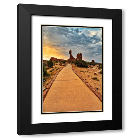 Arches National Park evening light-USA-Utah Black Modern Wood Framed Art Print with Double Matting by Eggers, Terry
