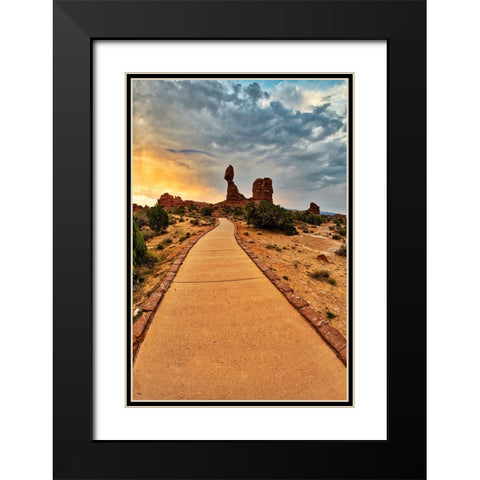 Arches National Park evening light-USA-Utah Black Modern Wood Framed Art Print with Double Matting by Eggers, Terry