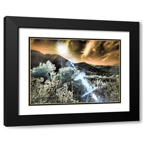 USA-Utah-Infrared of the Logan Pass area with sunrays Black Modern Wood Framed Art Print with Double Matting by Eggers, Terry