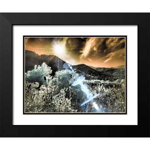 USA-Utah-Infrared of the Logan Pass area with sunrays Black Modern Wood Framed Art Print with Double Matting by Eggers, Terry
