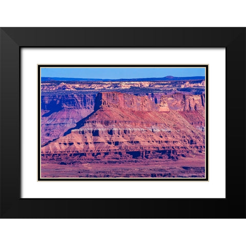 Red Rock Canyons Overlook- Canyonlands National Park- Moab- Utah. Green Canyon. Black Modern Wood Framed Art Print with Double Matting by Perry, William